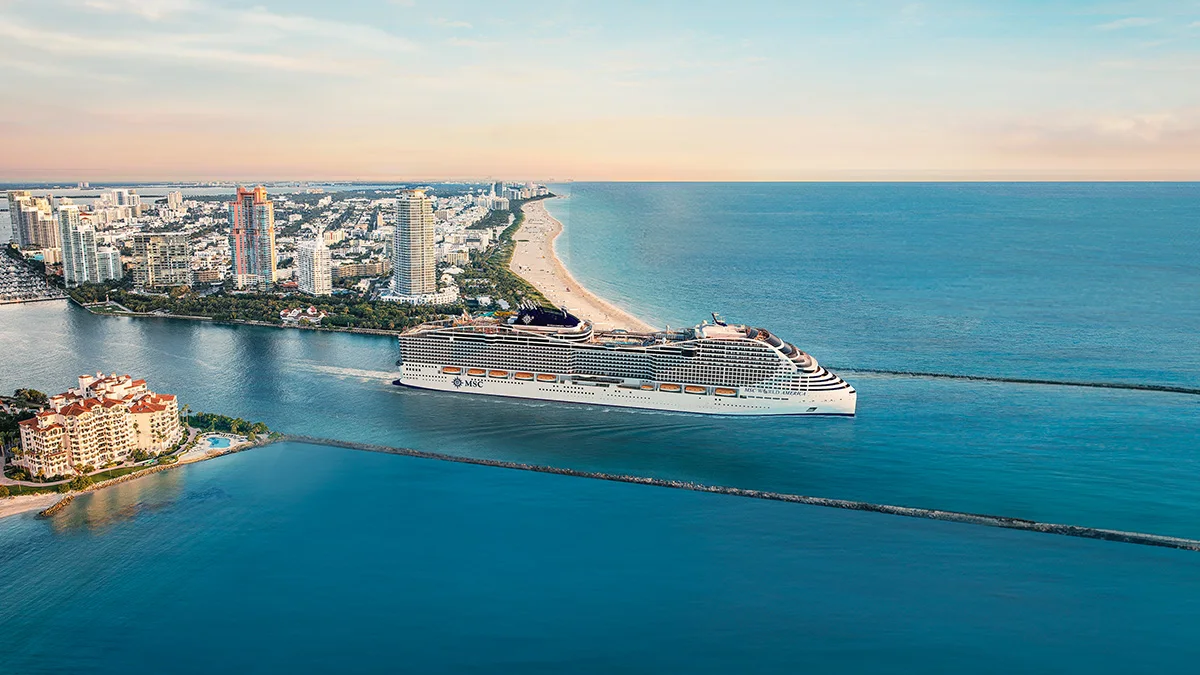 MSC World America departing Miami